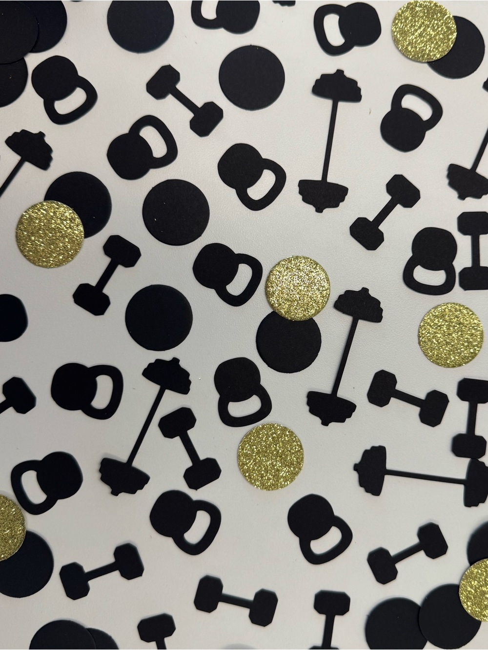 Fitness Confetti | Gym Party Decorations | 100 Piece Workout Confetti Mix |